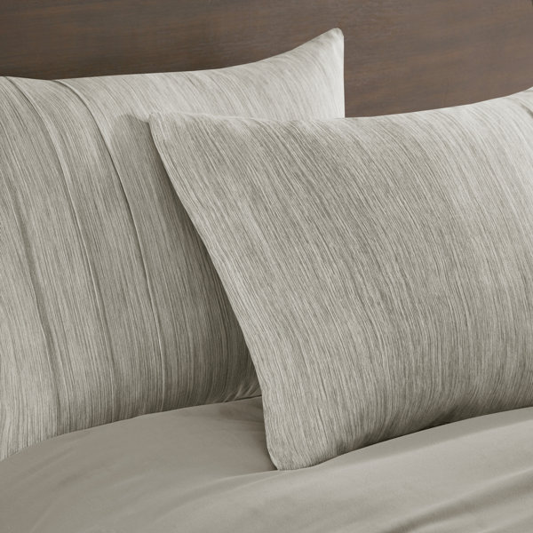 Beautyrest Maddox 3 Piece Striated Cationic Dyed Oversized Duvet Cover